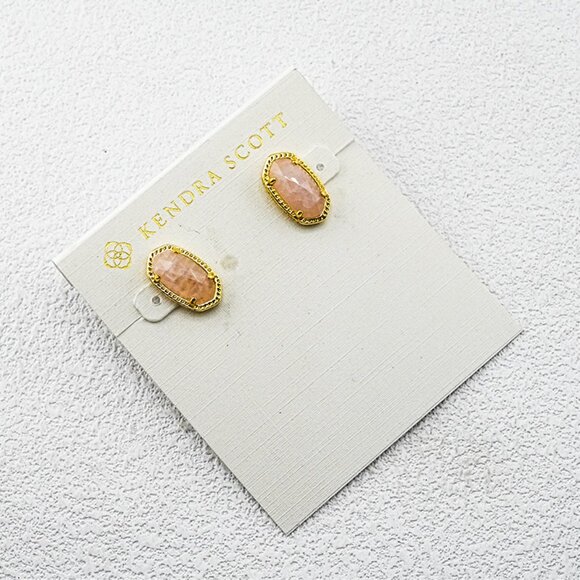 Kendra Scott Rose Quartz Stud Earrings - Picture 1 of 1